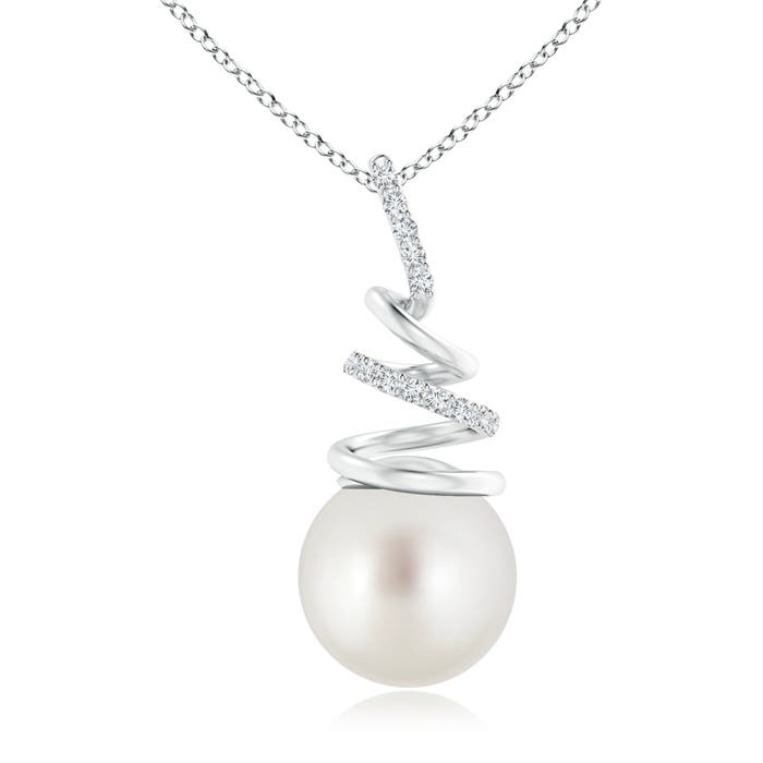 AAA - South Sea Cultured Pearl / 7.28 CT / 14 KT White Gold