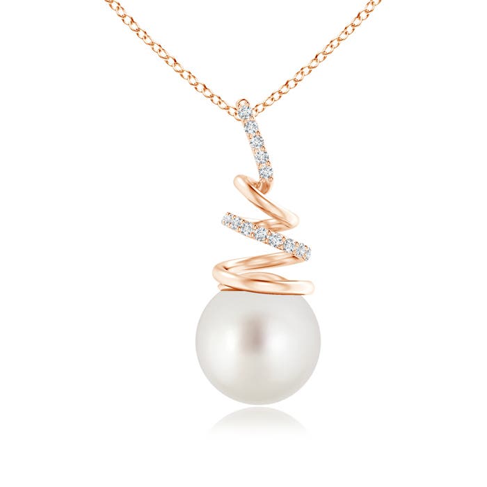 AAA - South Sea Cultured Pearl / 5.32 CT / 14 KT Rose Gold