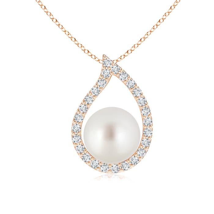 AAA - South Sea Cultured Pearl / 5.61 CT / 14 KT Rose Gold