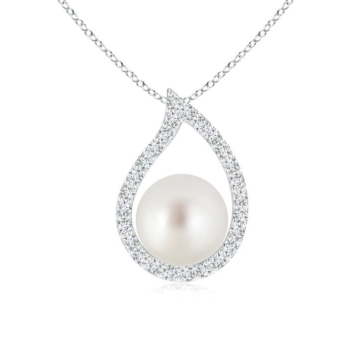 AAA - South Sea Cultured Pearl / 5.61 CT / 14 KT White Gold