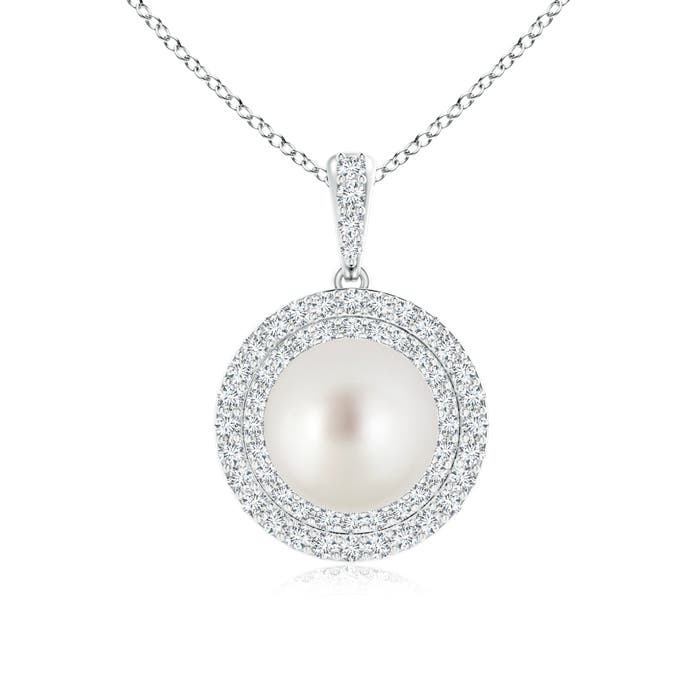 AAA - South Sea Cultured Pearl / 5.77 CT / 14 KT White Gold