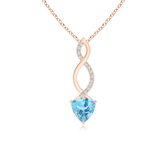 A - Swiss Blue Topaz / 0.97 CT / 14 KT Rose Gold