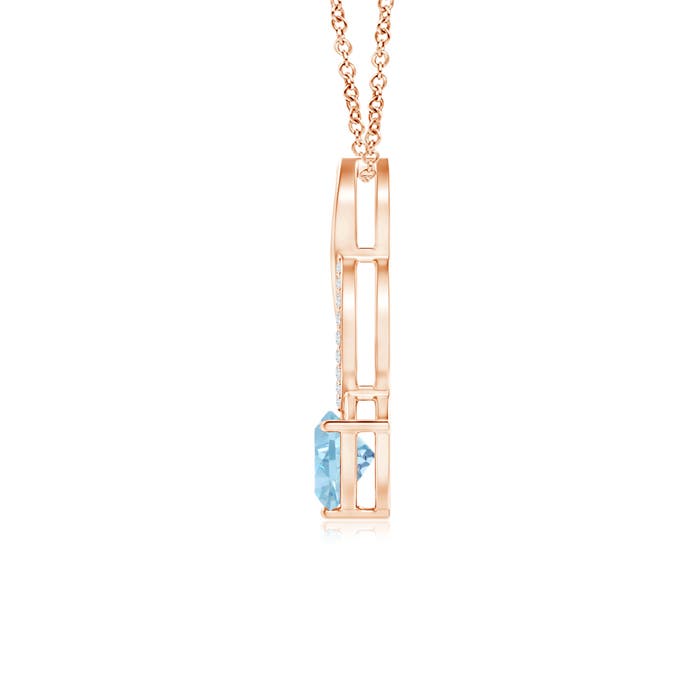 A - Swiss Blue Topaz / 0.97 CT / 14 KT Rose Gold