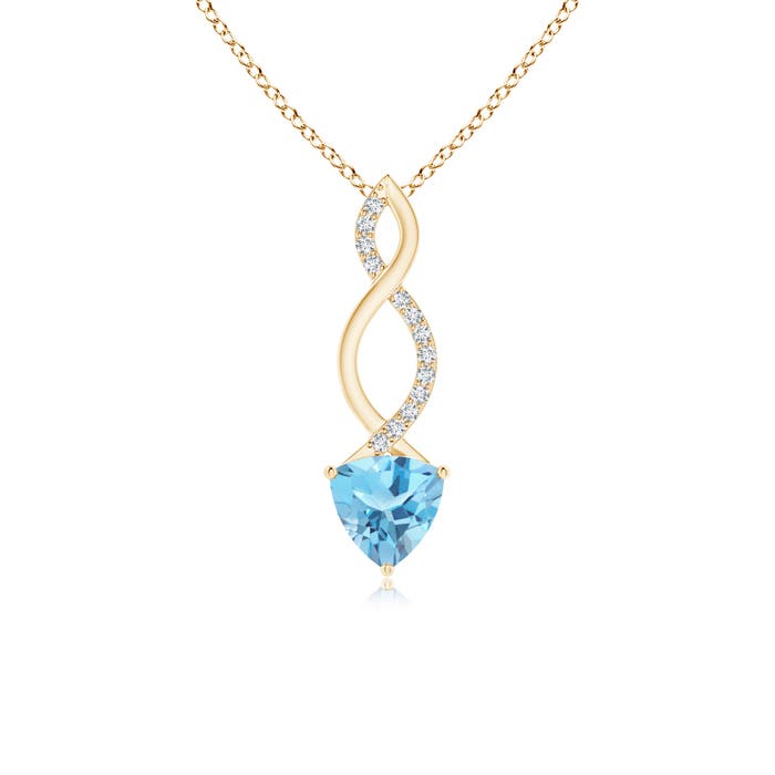 A - Swiss Blue Topaz / 0.97 CT / 14 KT Yellow Gold