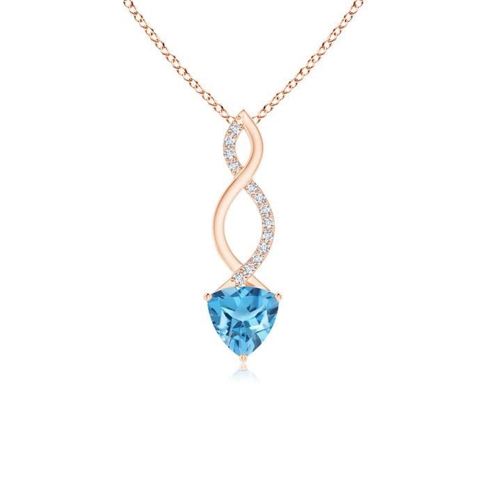 AA - Swiss Blue Topaz / 0.97 CT / 14 KT Rose Gold