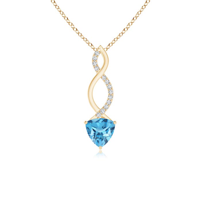 AA - Swiss Blue Topaz / 0.97 CT / 14 KT Yellow Gold