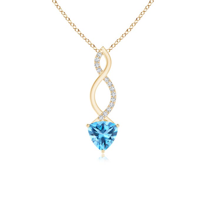 AAA - Swiss Blue Topaz / 0.97 CT / 14 KT Yellow Gold