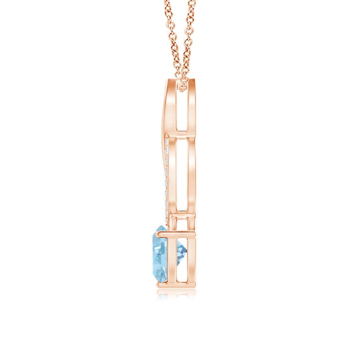 A - Swiss Blue Topaz / 1.38 CT / 14 KT Rose Gold