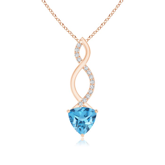 AA - Swiss Blue Topaz / 1.38 CT / 14 KT Rose Gold