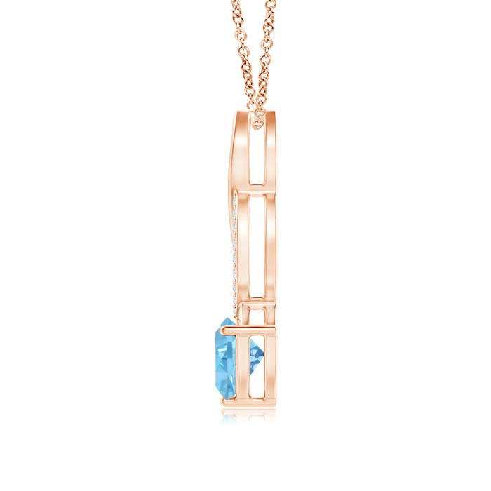 AA - Swiss Blue Topaz / 1.38 CT / 14 KT Rose Gold