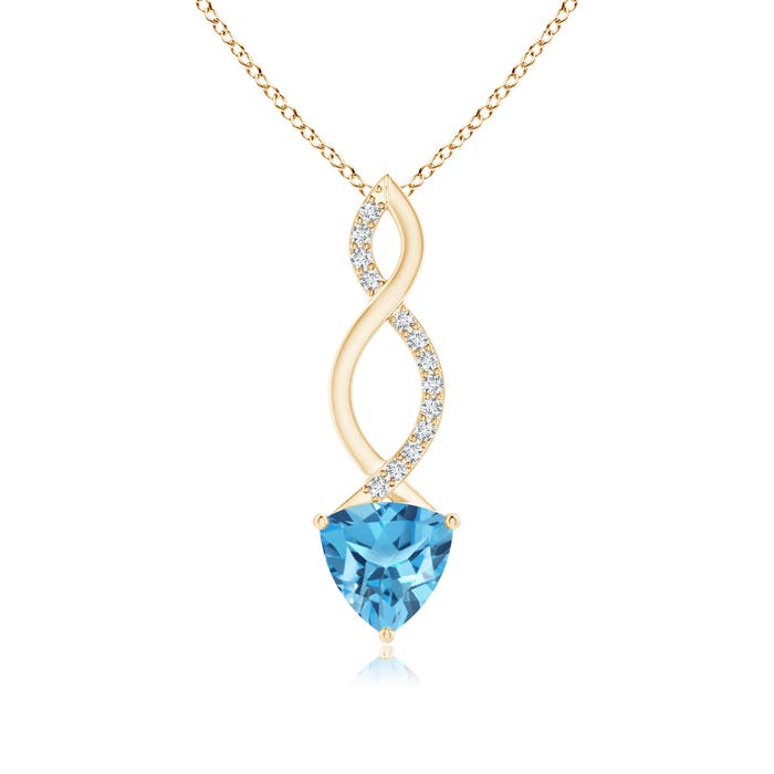 AA - Swiss Blue Topaz / 1.38 CT / 14 KT Yellow Gold