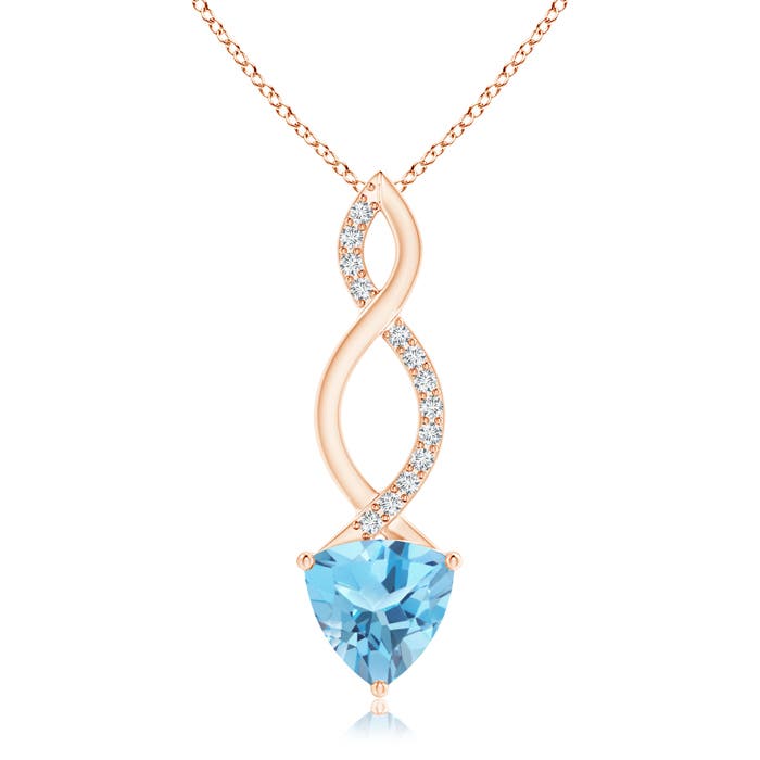 A - Swiss Blue Topaz / 2.3 CT / 14 KT Rose Gold