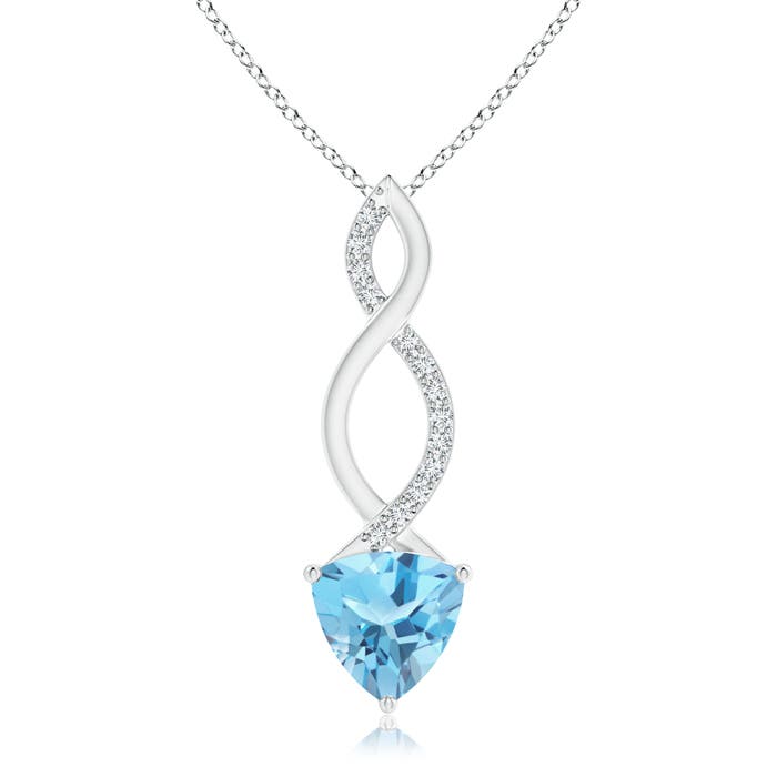 A - Swiss Blue Topaz / 2.3 CT / 14 KT White Gold