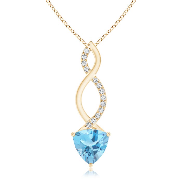 A - Swiss Blue Topaz / 2.3 CT / 14 KT Yellow Gold