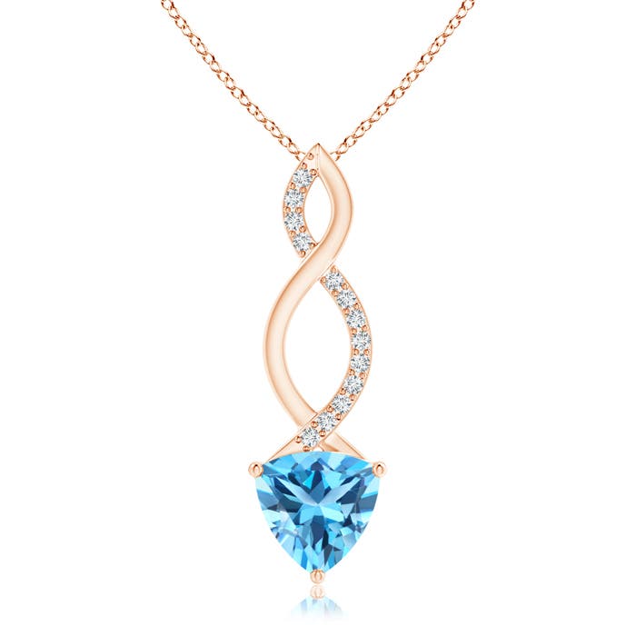 AAA - Swiss Blue Topaz / 2.3 CT / 14 KT Rose Gold