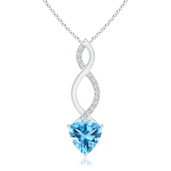 AAA - Swiss Blue Topaz / 2.3 CT / 14 KT White Gold