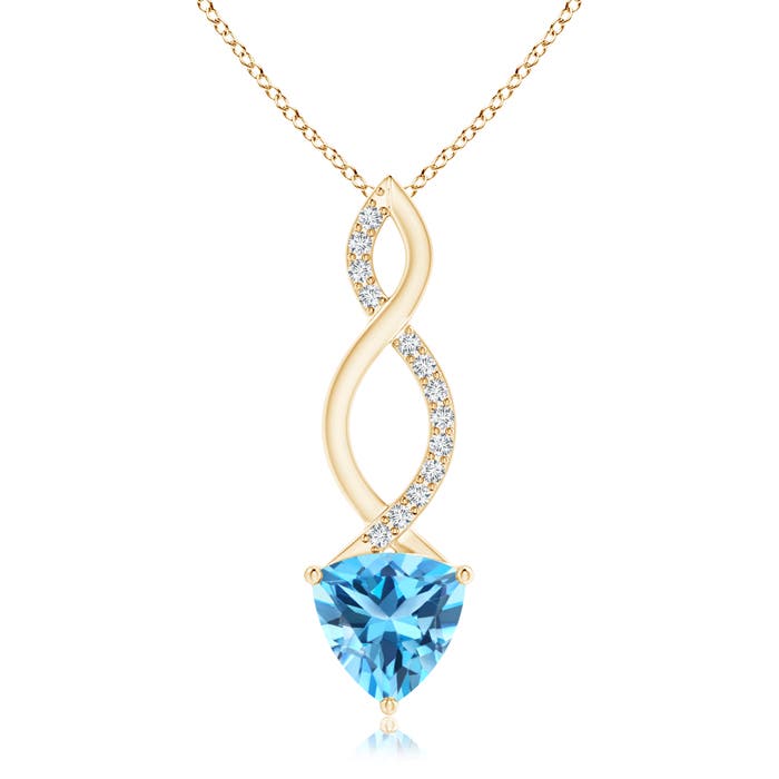 AAA - Swiss Blue Topaz / 2.3 CT / 14 KT Yellow Gold