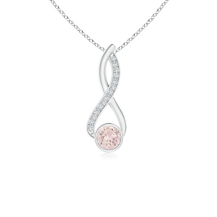 A - Morganite / 0.49 CT / 14 KT White Gold