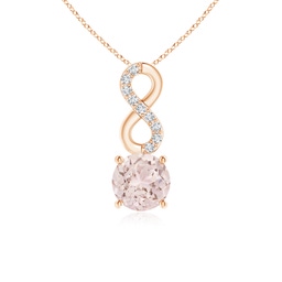 Infinity Rose Gold Morganite Necklaces & Pendants