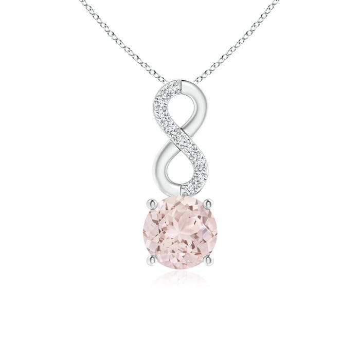 A - Morganite / 0.45 CT / 14 KT White Gold