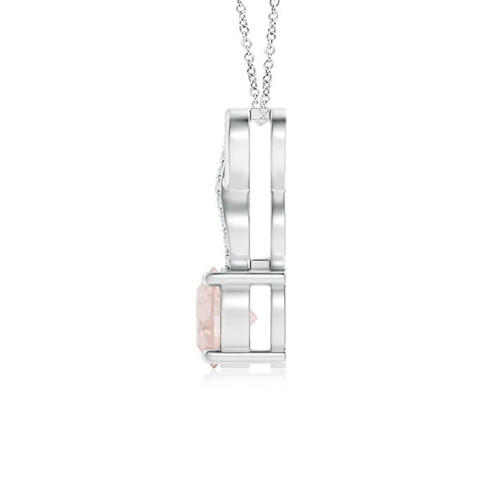 A - Morganite / 0.45 CT / 14 KT White Gold