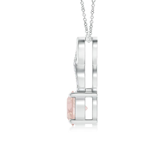 AA - Morganite / 0.45 CT / 14 KT White Gold