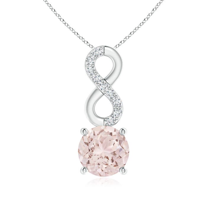 A - Morganite / 0.75 CT / 14 KT White Gold