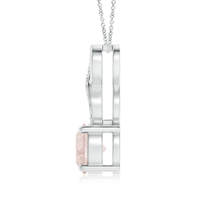 A - Morganite / 0.75 CT / 14 KT White Gold