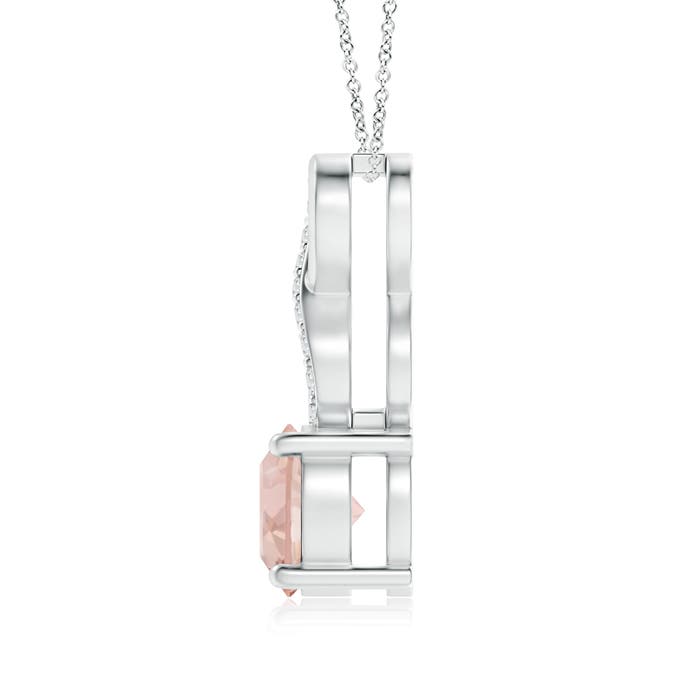 AAA - Morganite / 0.75 CT / 14 KT White Gold