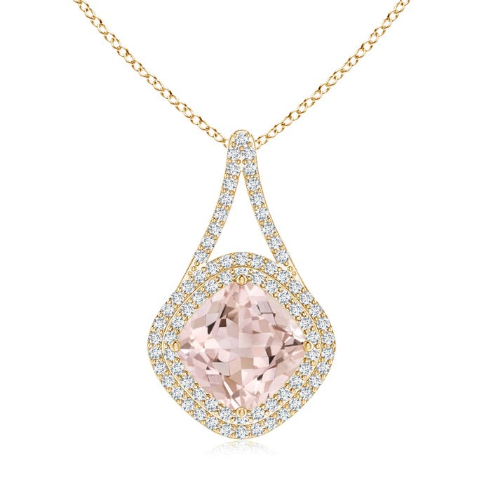 A - Morganite / 4.32 CT / 14 KT Yellow Gold