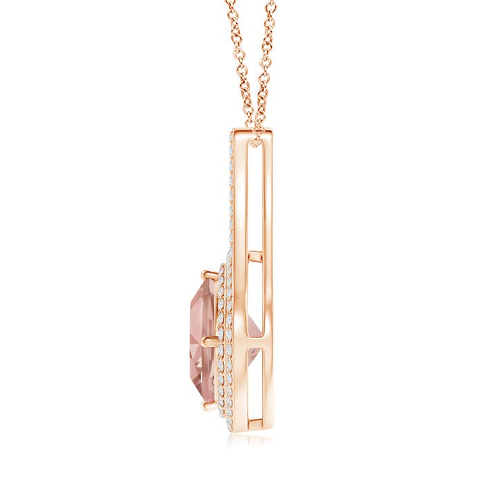 AAAA - Morganite / 4.32 CT / 14 KT Rose Gold