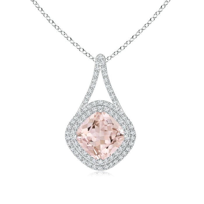 A - Morganite / 3.16 CT / 14 KT White Gold