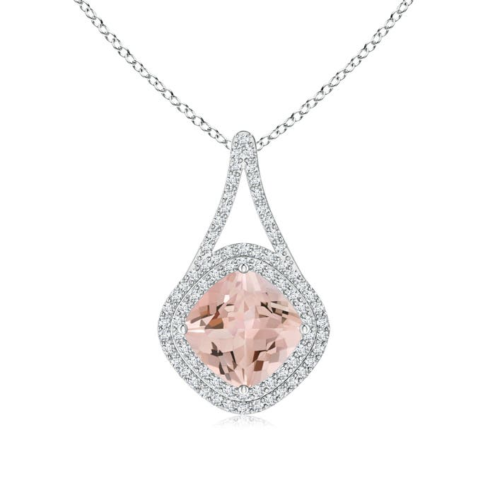 AA - Morganite / 3.16 CT / 14 KT White Gold