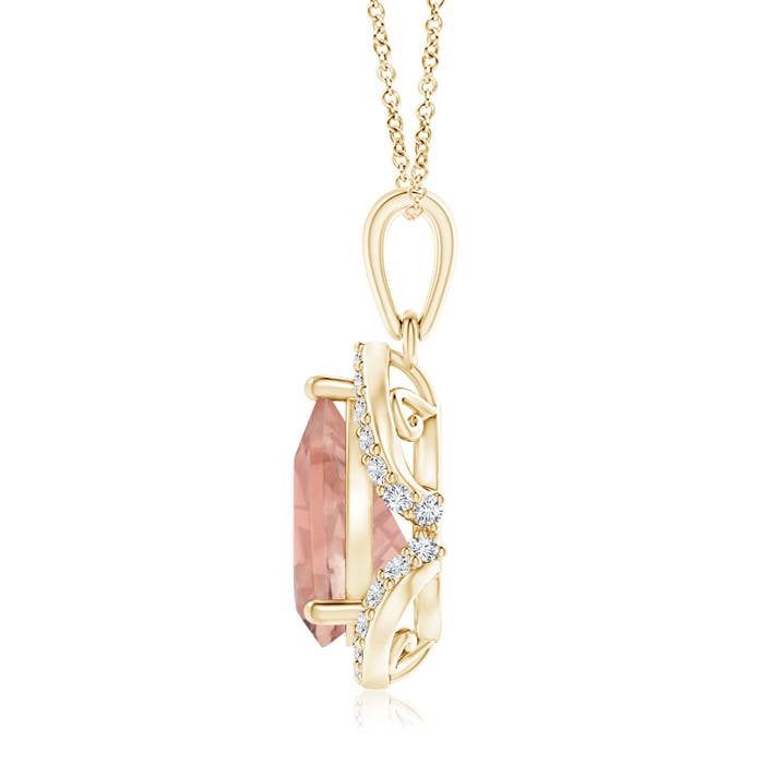 AAAA - Morganite / 1.81 CT / 14 KT Yellow Gold