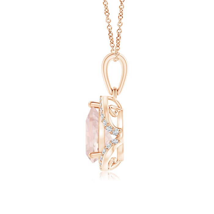 A - Morganite / 1.08 CT / 14 KT Rose Gold