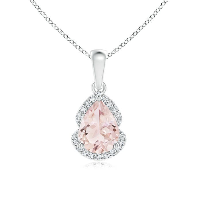 A - Morganite / 1.08 CT / 14 KT White Gold