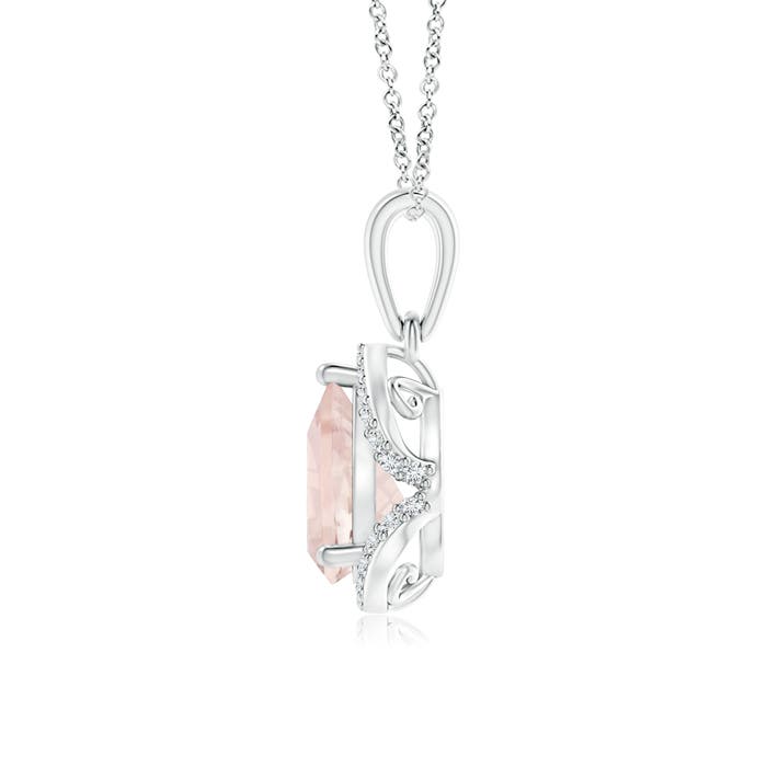 A - Morganite / 1.08 CT / 14 KT White Gold