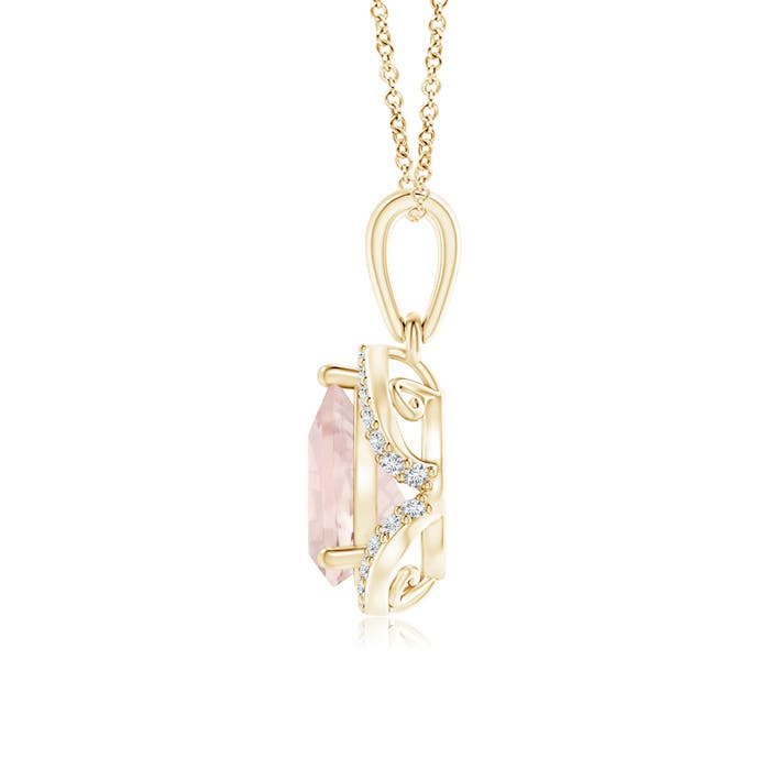 A - Morganite / 1.08 CT / 14 KT Yellow Gold