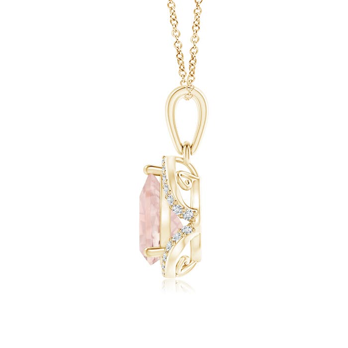 AA - Morganite / 1.08 CT / 14 KT Yellow Gold