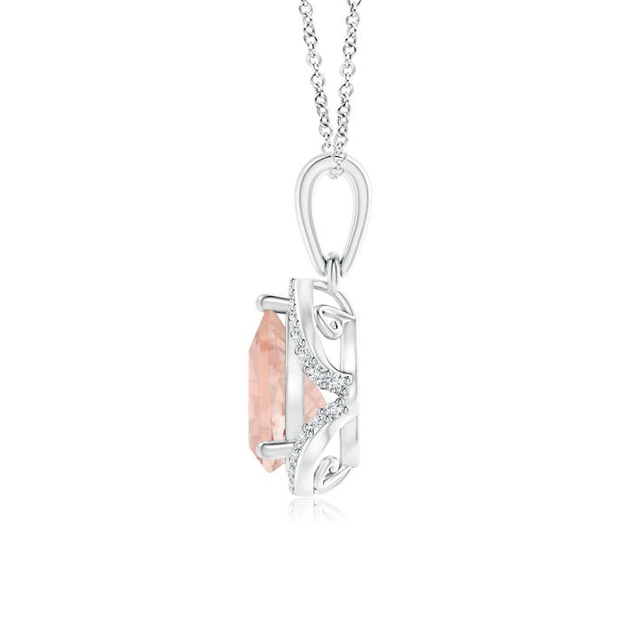 AAA - Morganite / 1.08 CT / 14 KT White Gold