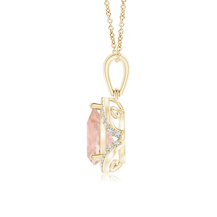 AAA - Morganite / 1.08 CT / 14 KT Yellow Gold