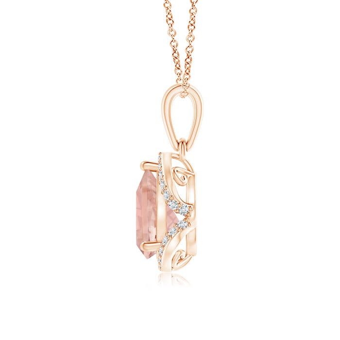 AAAA - Morganite / 1.08 CT / 14 KT Rose Gold