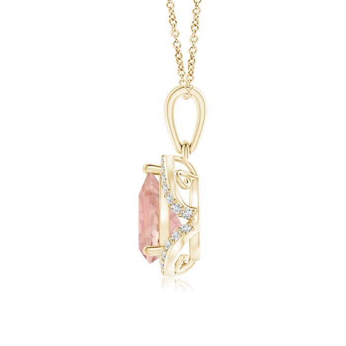 AAAA - Morganite / 1.08 CT / 14 KT Yellow Gold