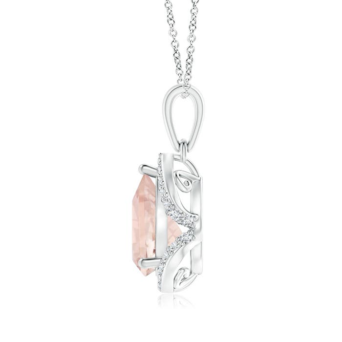 A - Morganite / 1.56 CT / 14 KT White Gold