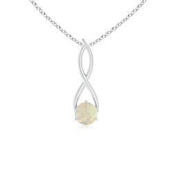Infinity White Gold Opal Necklaces & Pendants