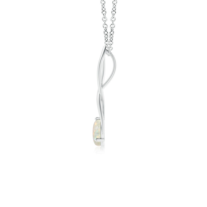 6mm AAA Round Opal Infinity Twist Pendant in P950 Platinum product image