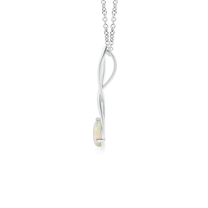 6mm AAAA Round Opal Infinity Twist Pendant in P950 Platinum product image
