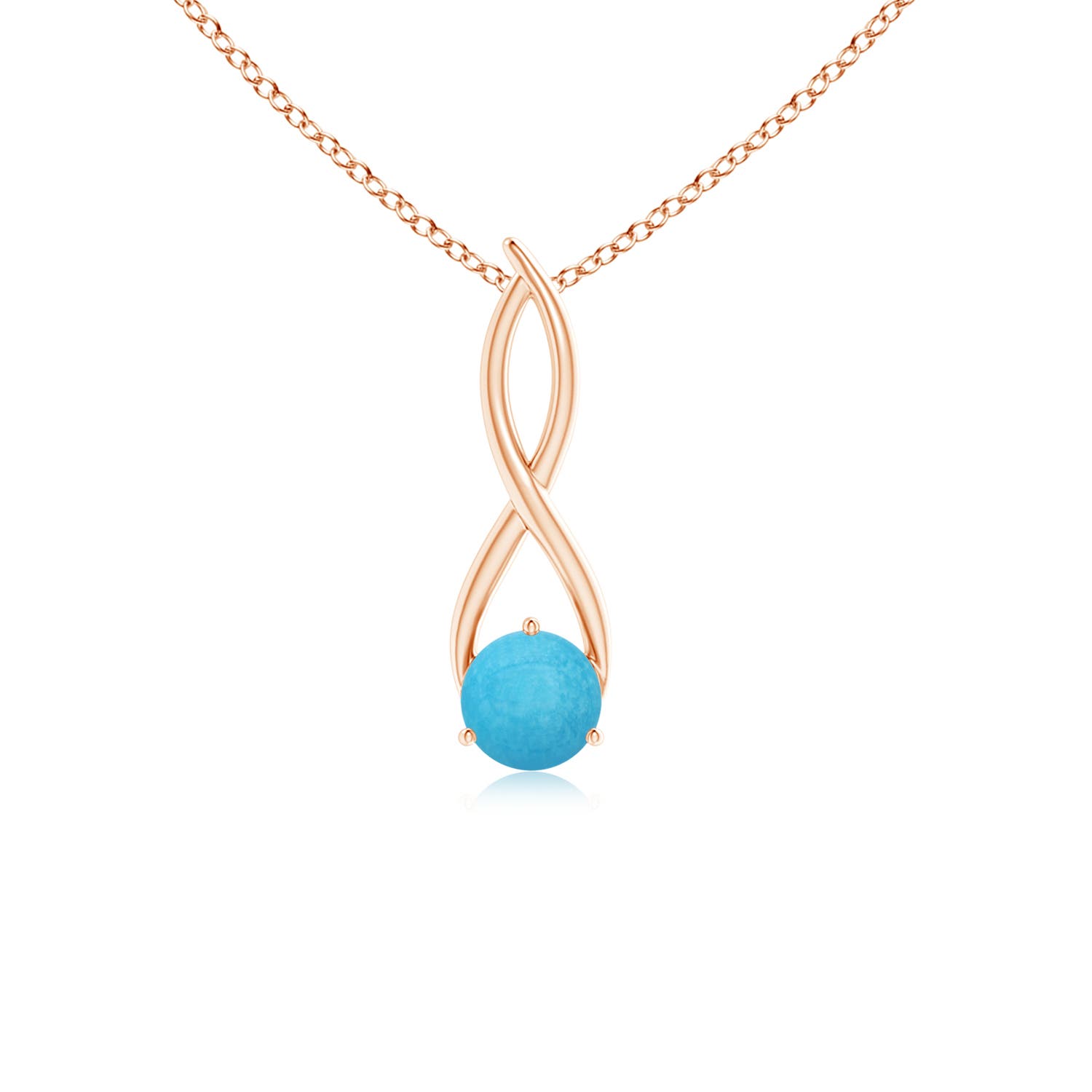 Image Representation of the Rose Gold Turquoise Necklaces & Pendants