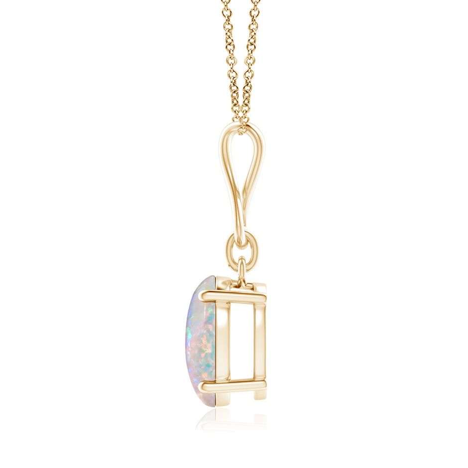 10x8mm AAAA Oval Opal Dangle Pendant with Infinity Loop Bale in 18K Yellow Gold side 199