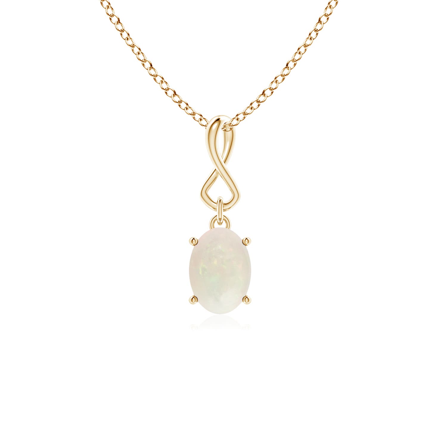 A - Opal / 0.45 CT / 14 KT Yellow Gold